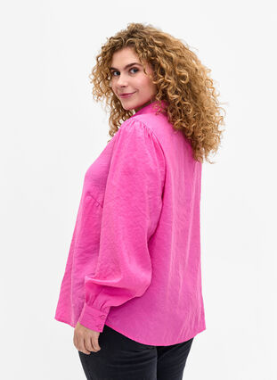 Shirt met lange mouwen van Tencel ™ Modal, Phlox Pink, Model image number 1