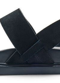 Sandaal met brede pasvorm in suède, Black, Model