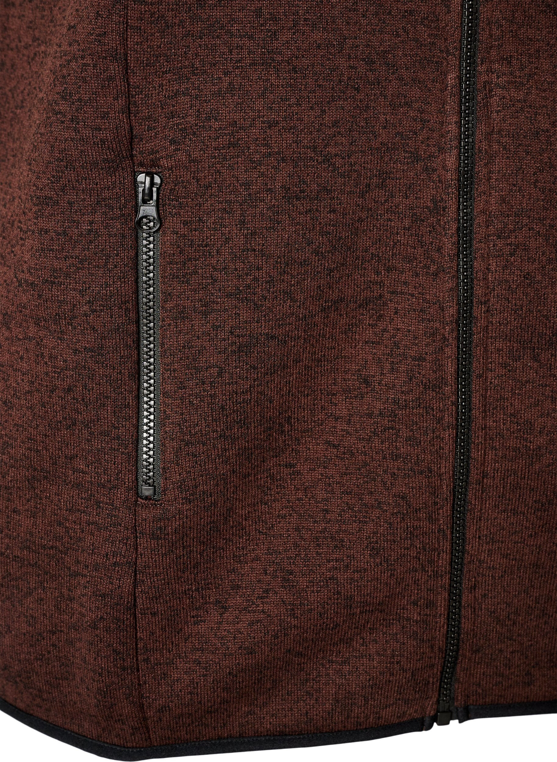 ZizziVest met hoge hals en ritssluiting, Bruin, Packshot image number 3