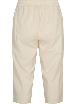 Pantalon 7/8 en coton mélangé avec du lin, Sandshell, Packshot image number 1