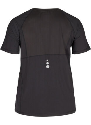 T-shirt d'entraînement de couleur unie avec détails réfléchissants, Black, Packshot image number 1