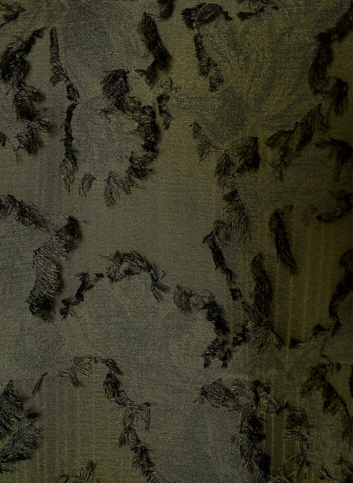 Robe textur&eacute;e &agrave; fils frang&eacute;s, Vert fonc&eacute;, Packshot image number 2