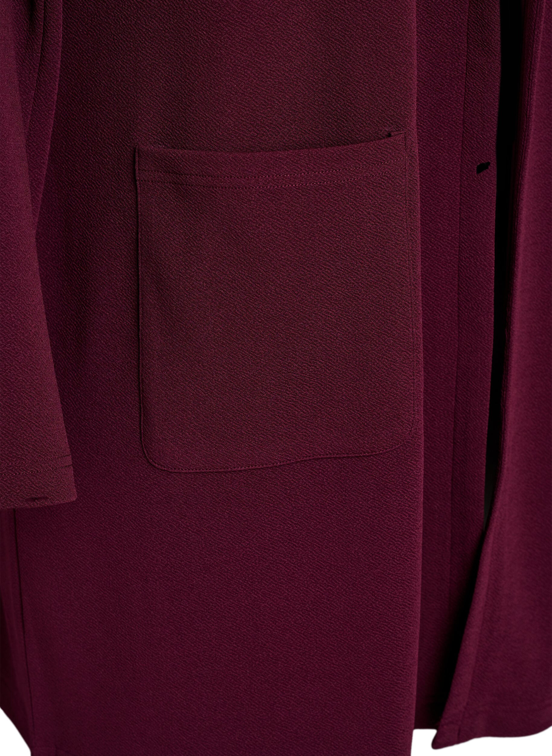 ZizziBlazer long avec des poches, Bordeaux, Packshot image number 3