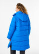Gewatteerde jas met zakken en capuchon, Blauw, Model image number 2