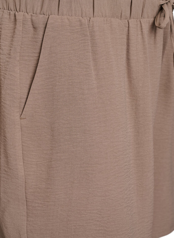 Short avec poches et ceinture &eacute;lastique, Marron, Packshot image number 2