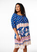 Strandjurk in viscose met print, Blauw, Model image number 0