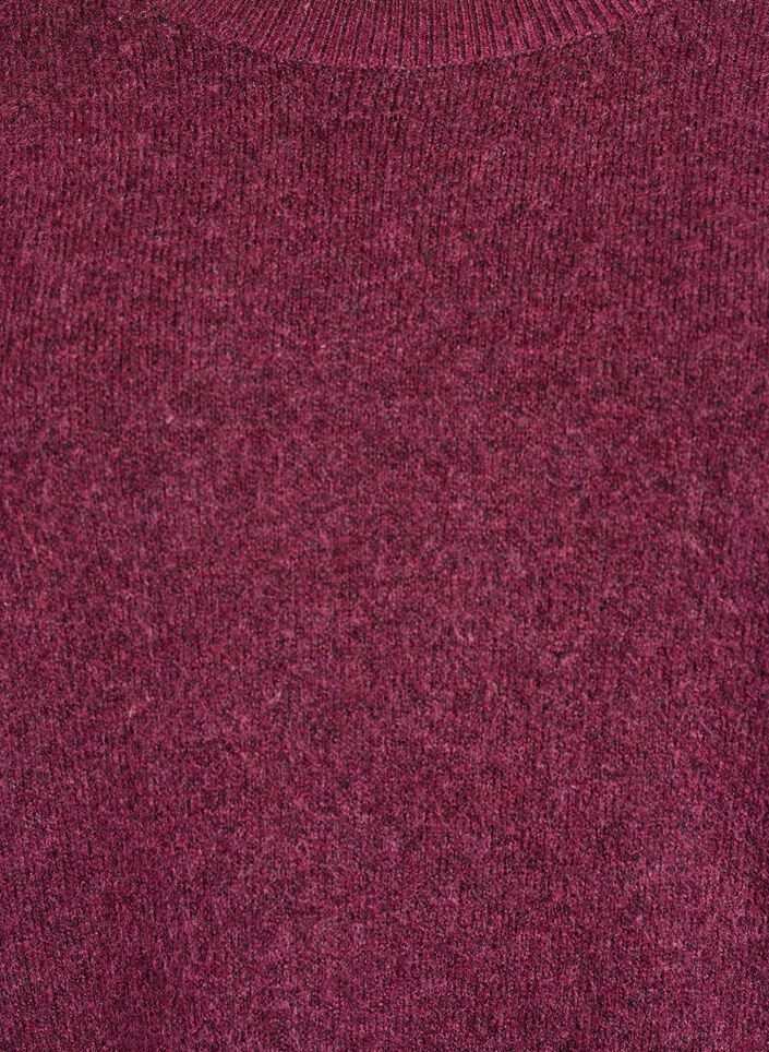 Pull ample en maille avec coutures apparentes, Bordeaux fonc&eacute;, Packshot image number 2