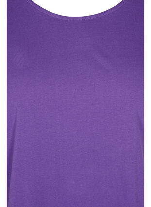 T-shirt met mix van katoen, Ultra Violet, Packshot image number 2