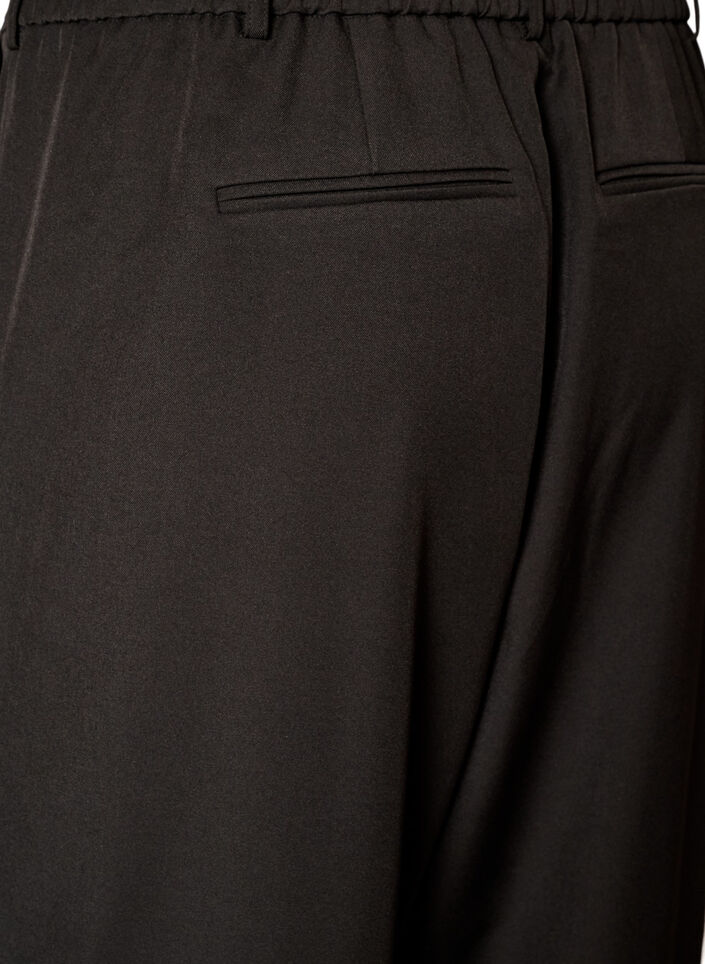 Broek met hoge taille en barrel fit, Zwart, Packshot image number 3