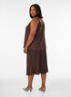 Viscose rok met een elastische taille, Bruin, Model image number 2