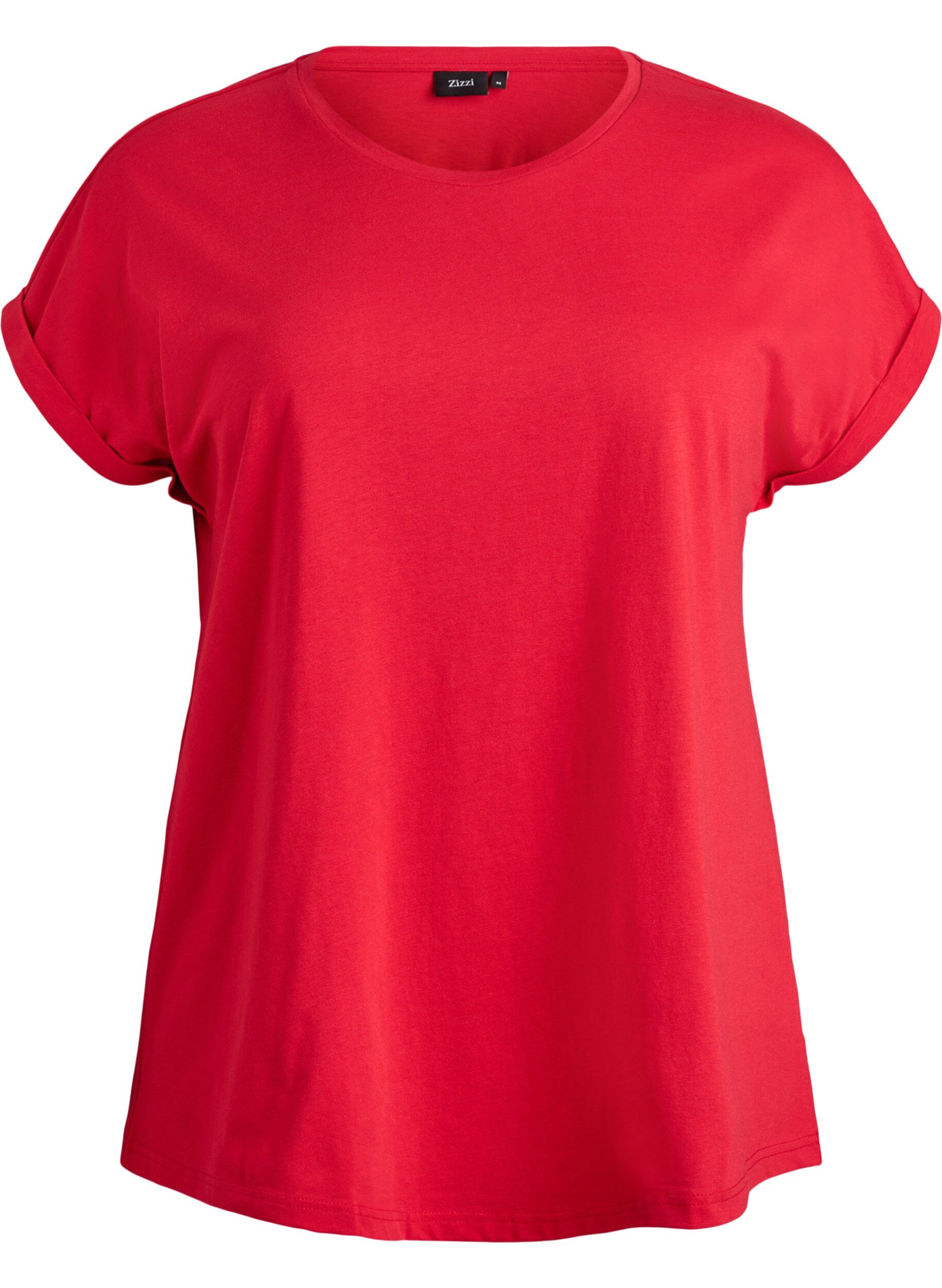T-shirt met korte mouwen van katoenmix