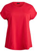 T-shirt &agrave; manches courtes en coton m&eacute;lang&eacute;, Rouge, Packshot image number 0