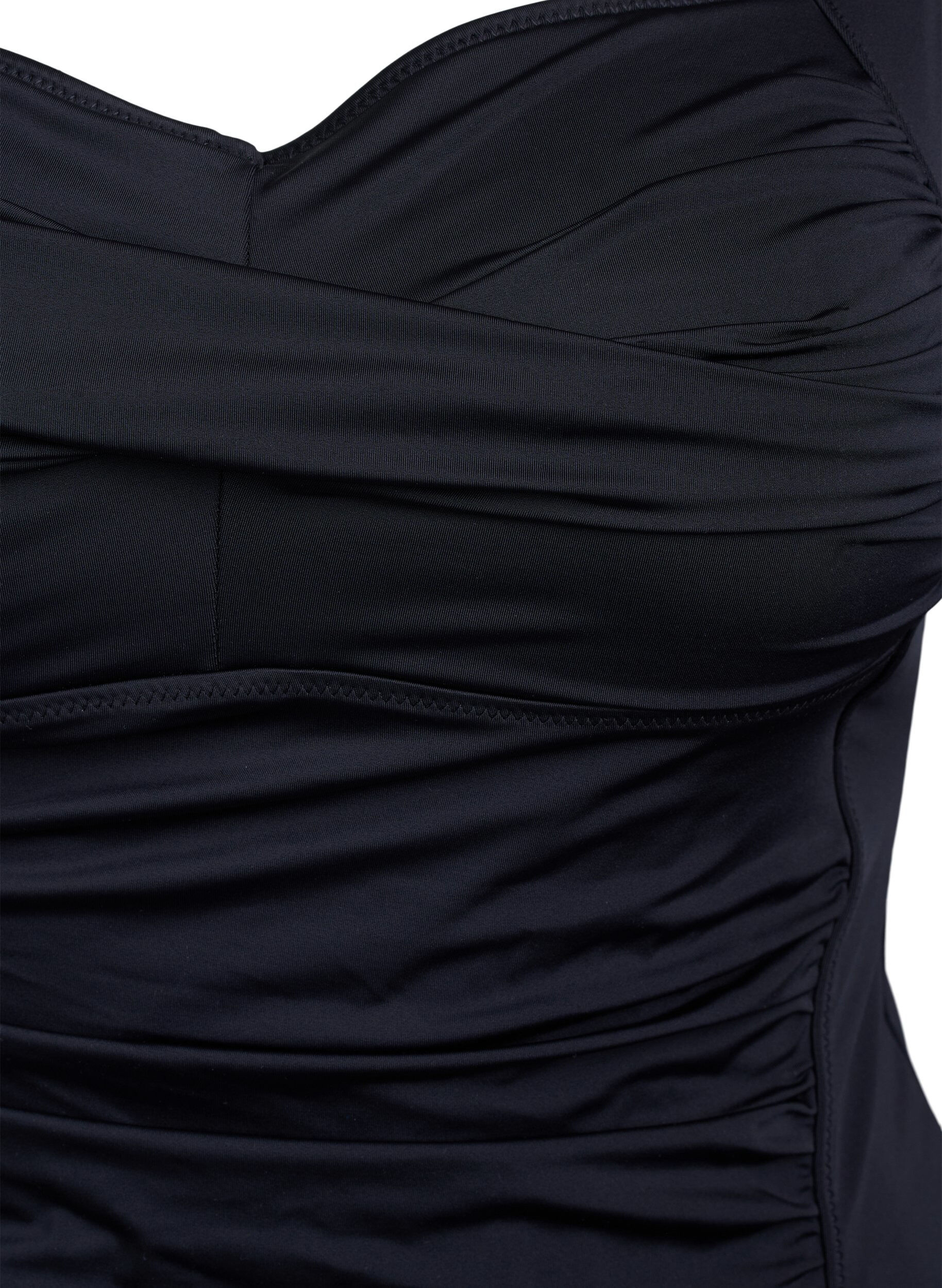 Zizzi Tankini drap&eacute;, Noir, Packshot image number 2