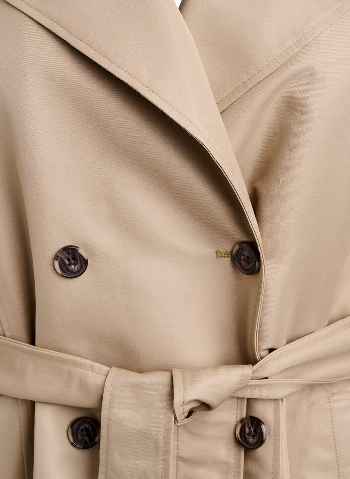 Trench court avec ceinture, Beige, Packshot image number 2