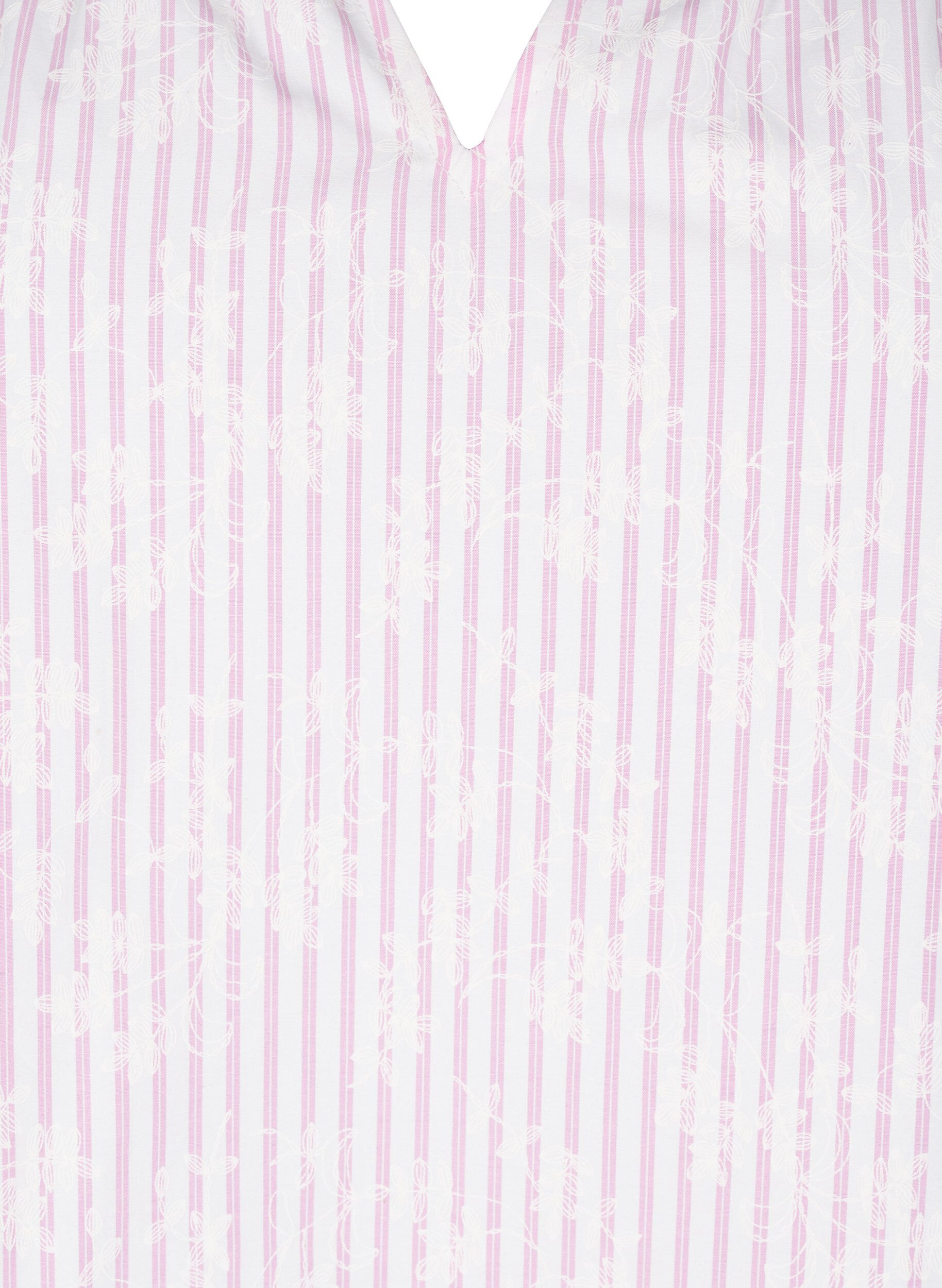 ZizziMouwloze blouse met strepen en bloemenprint, Roze, Packshot image number 2