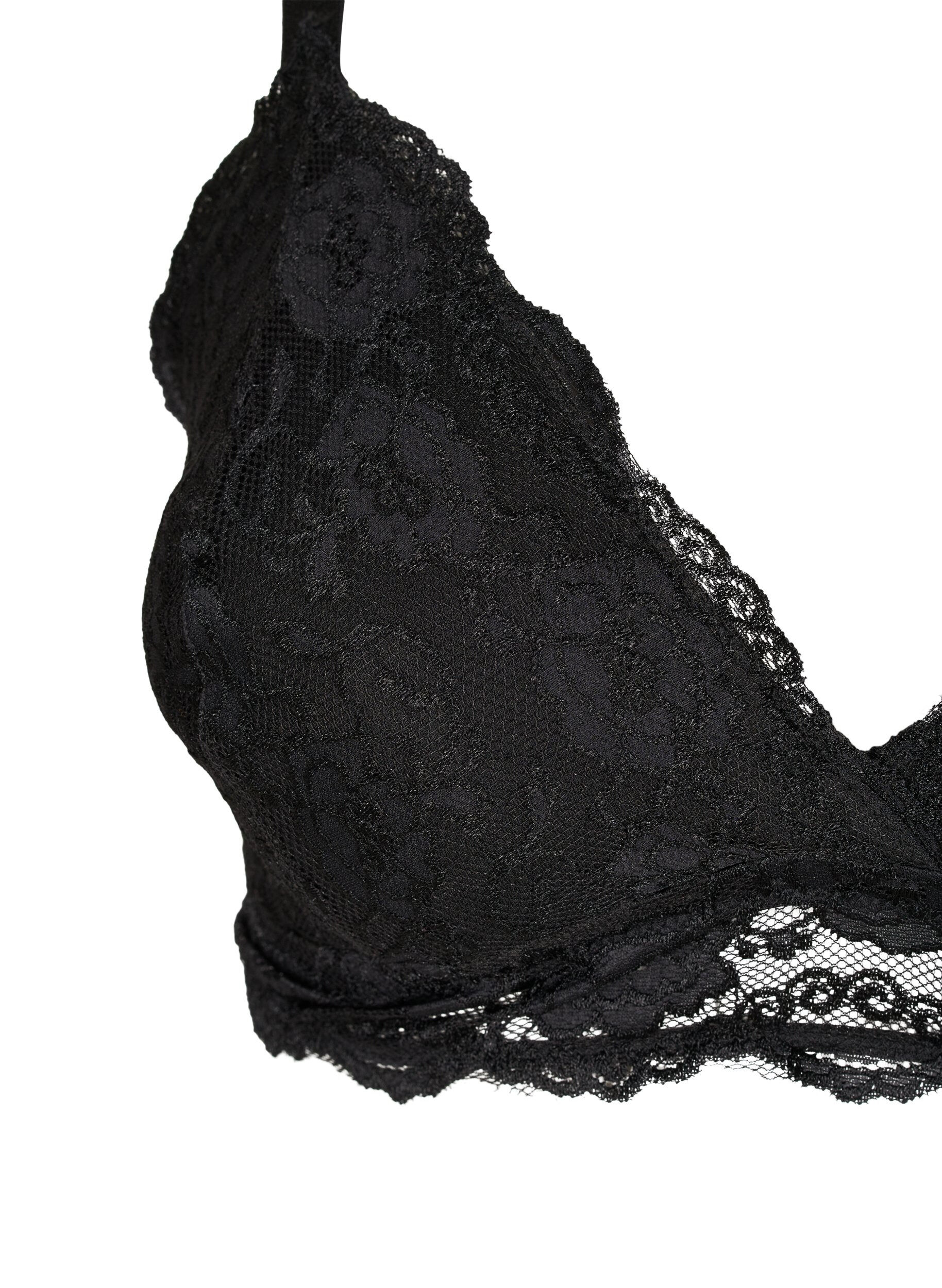 Zizzi Soutien-gorge en dentelle avec d&eacute;tail au dos, Black, Packshot image number 2