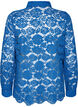 Chemise en dentelle avec boutons nacr&eacute;s, Bleu, Packshot image number 1