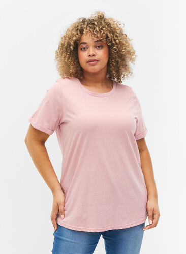 T-shirt en coton basique, Zephyr, Model image number 0