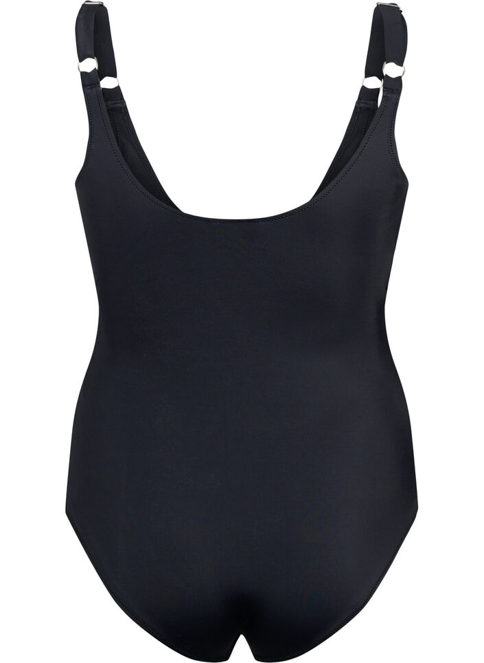 Maillot de bain avec &eacute;charpe, Noir, Packshot image number 1