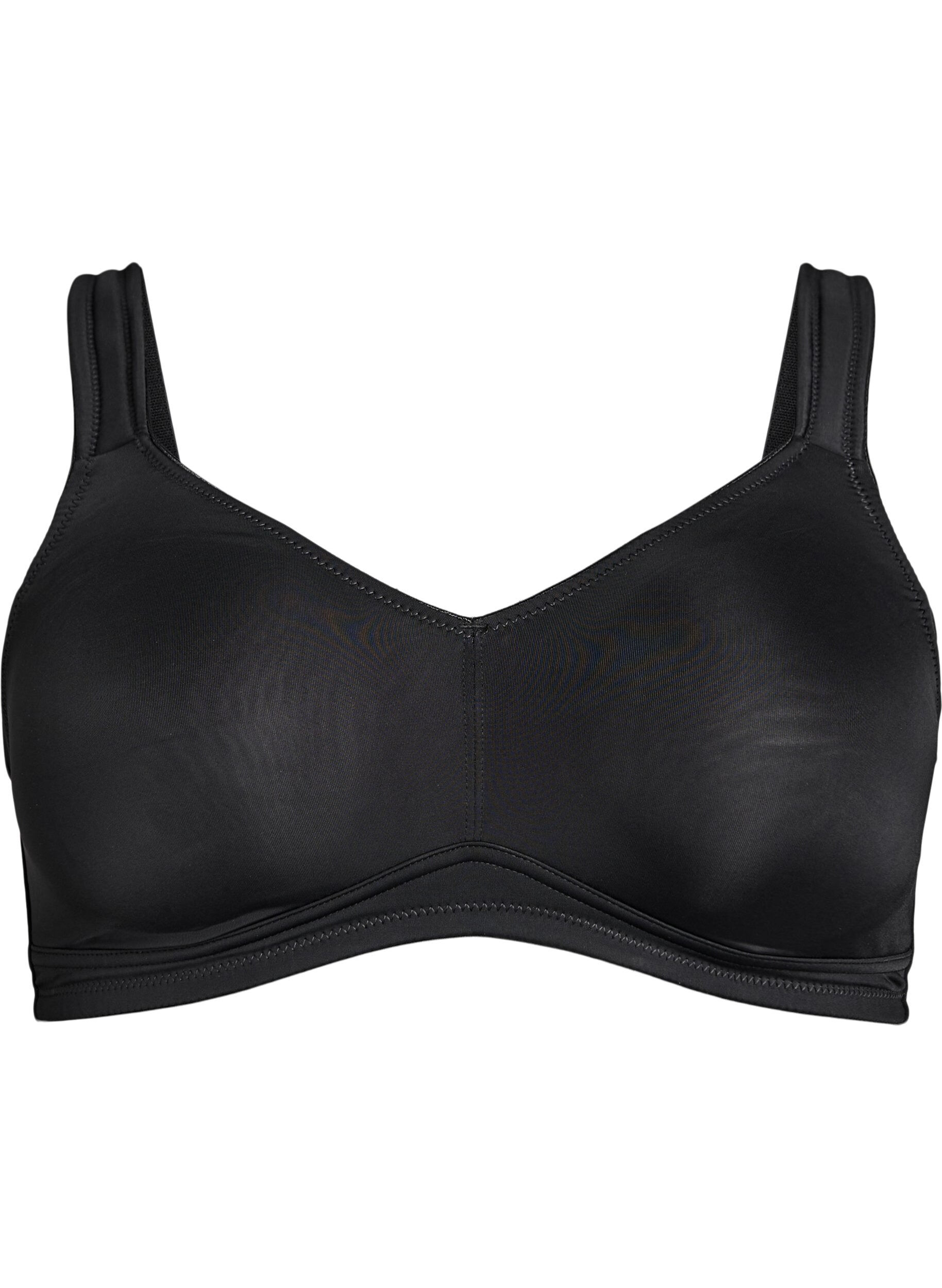 ZizziComfortbeha met gewatteerde bandjes, Zwart, Packshot image number 0