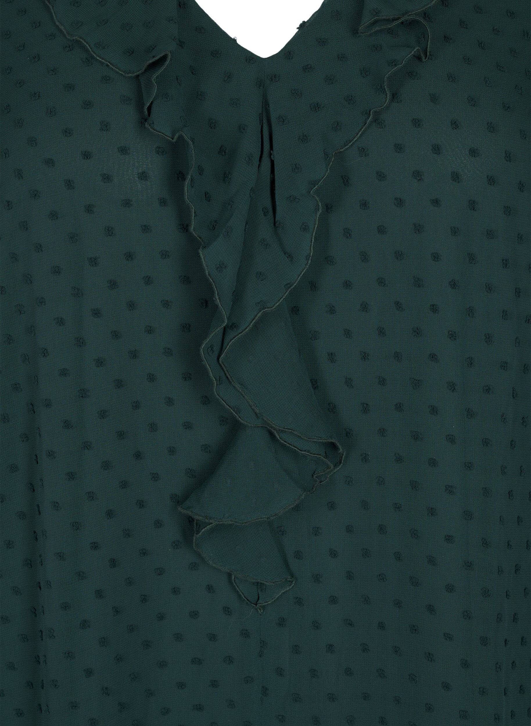 Zizzi Tunique &agrave; jabots et &agrave; texture &agrave; pois, Scarab, Packshot image number 2