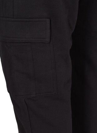 Pantalon délavé en mélange de coton, Black Washed , Packshot image number 3