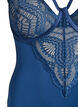 Body van kant met beugels en bandjesdetails, Blauw, Packshot image number 2