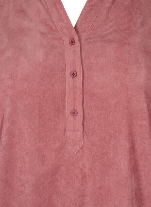 Robe en velours à manches 3/4 et boutons, Deco Rose, Packshot image number 2