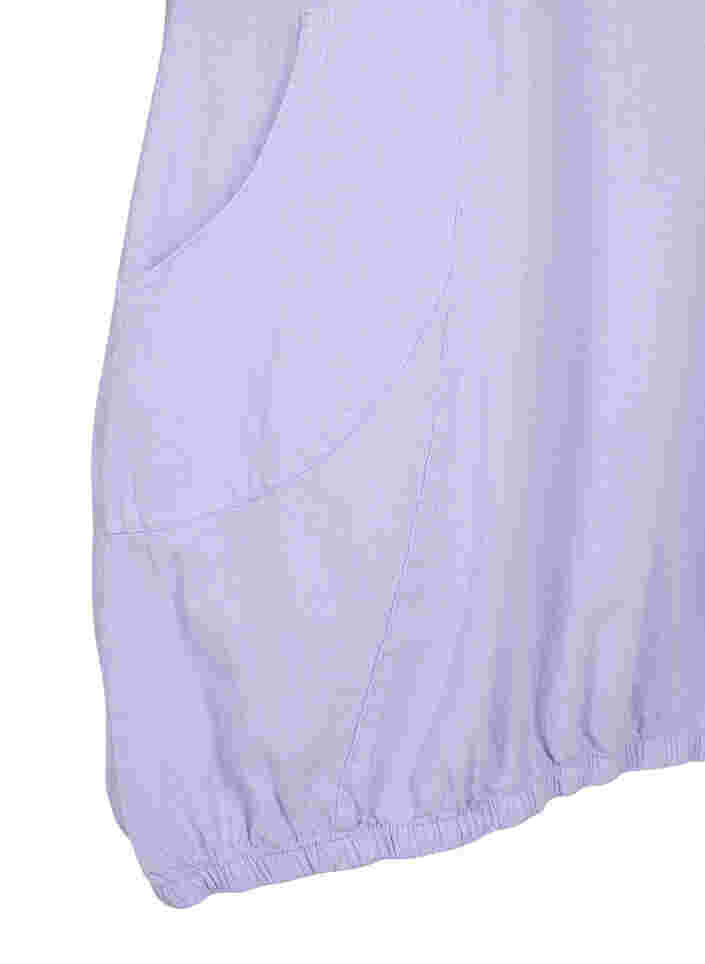 Robe en coton à manches courtes, Lavender, Packshot image number 3