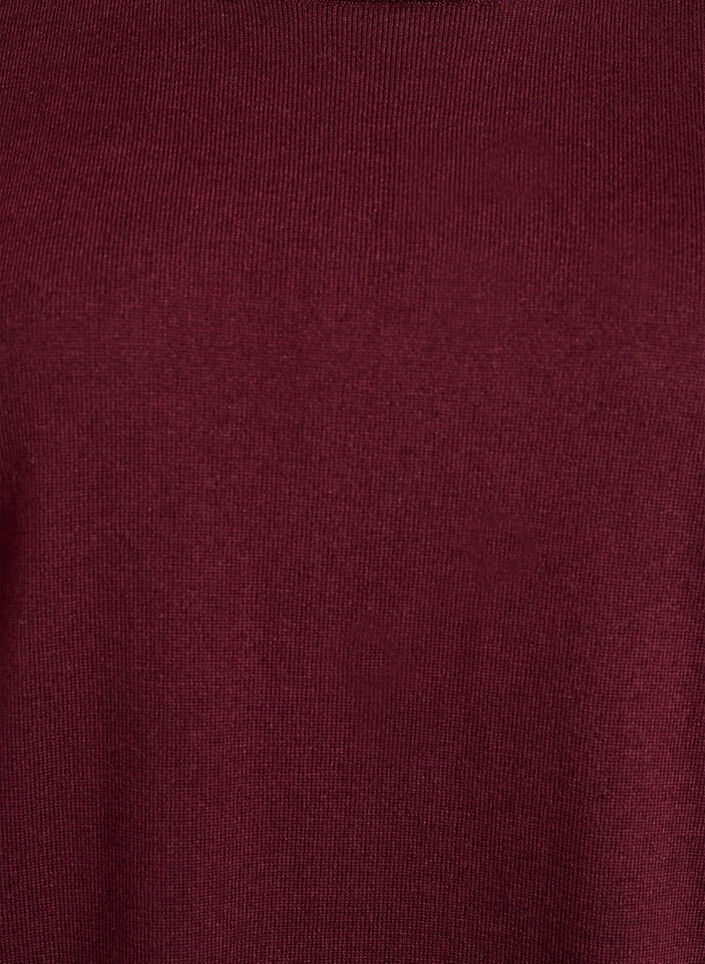Fijngebreide blouse met korte mouwen, Rood, Packshot image number 2