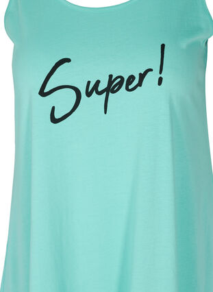 Katoenen jurk zonder mouwen met a-lijn, Aqua Sky SUPER , Packshot image number 2