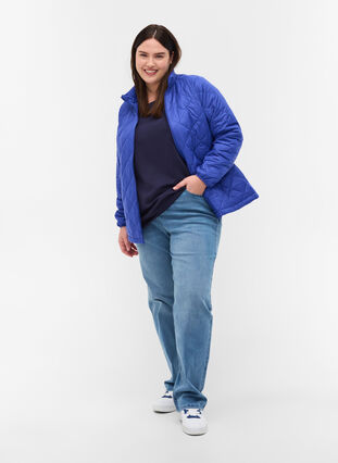 Veste légère matelassée avec fermeture éclair et poches, Dazzling Blue, Model image number 2