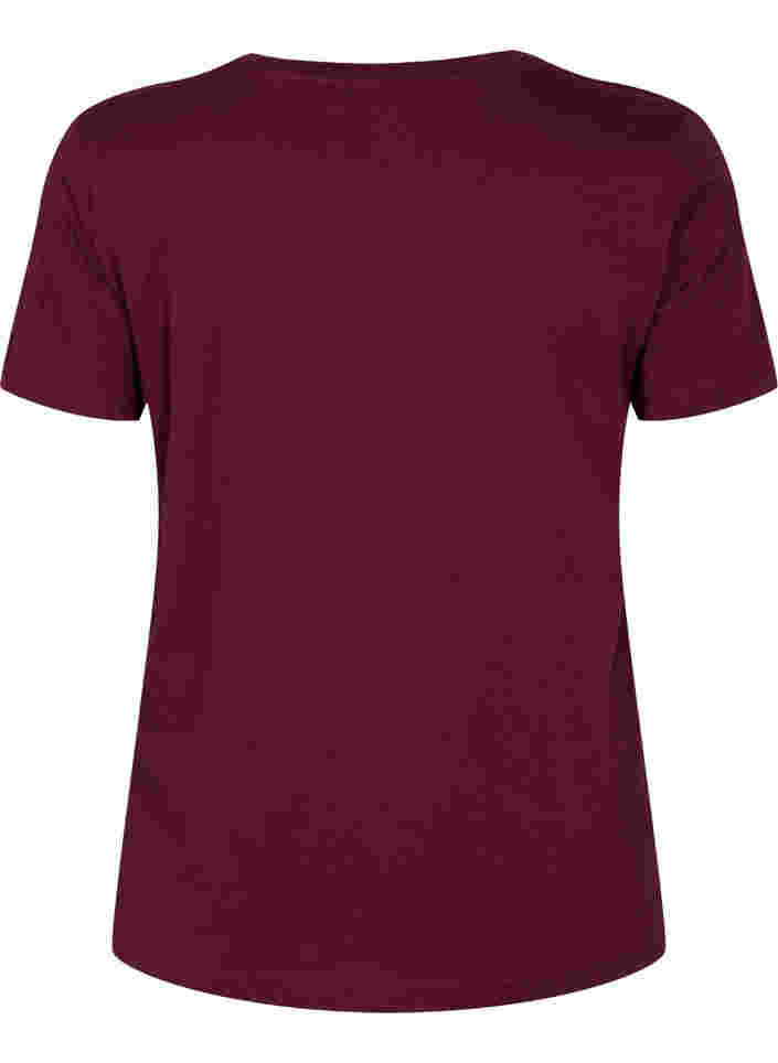 T-shirt de sport avec imprimé, Fig w. flower logo, Packshot image number 1