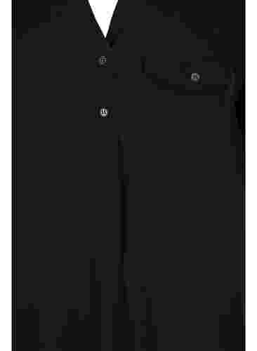 Tunique à manches courtes en viscose, Black, Packshot image number 2