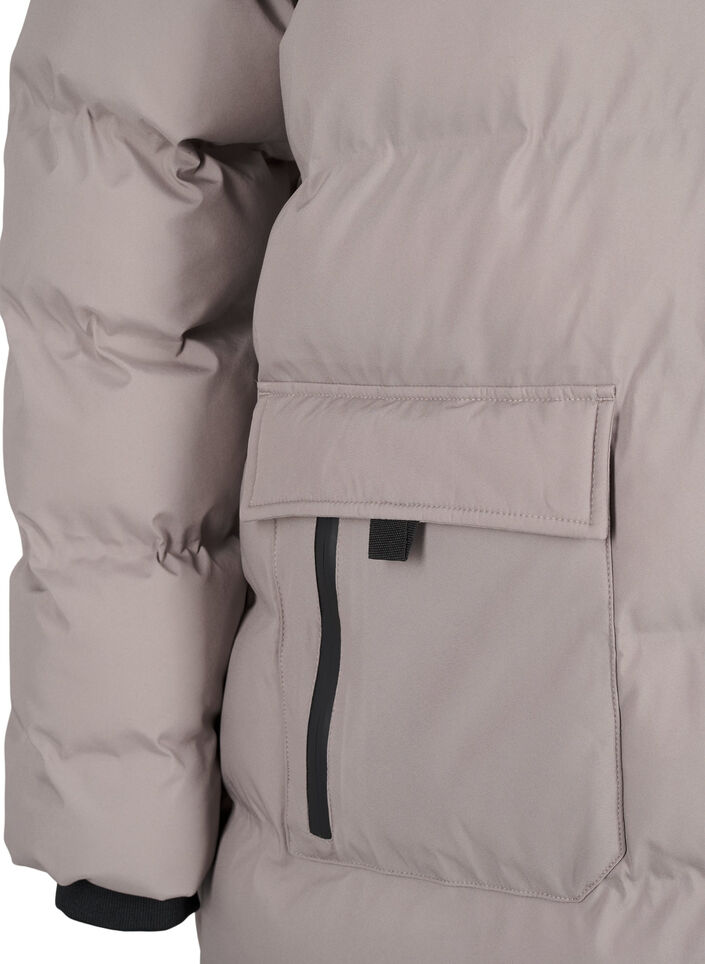 Doudoune avec capuche et poches, Beige, Packshot image number 3