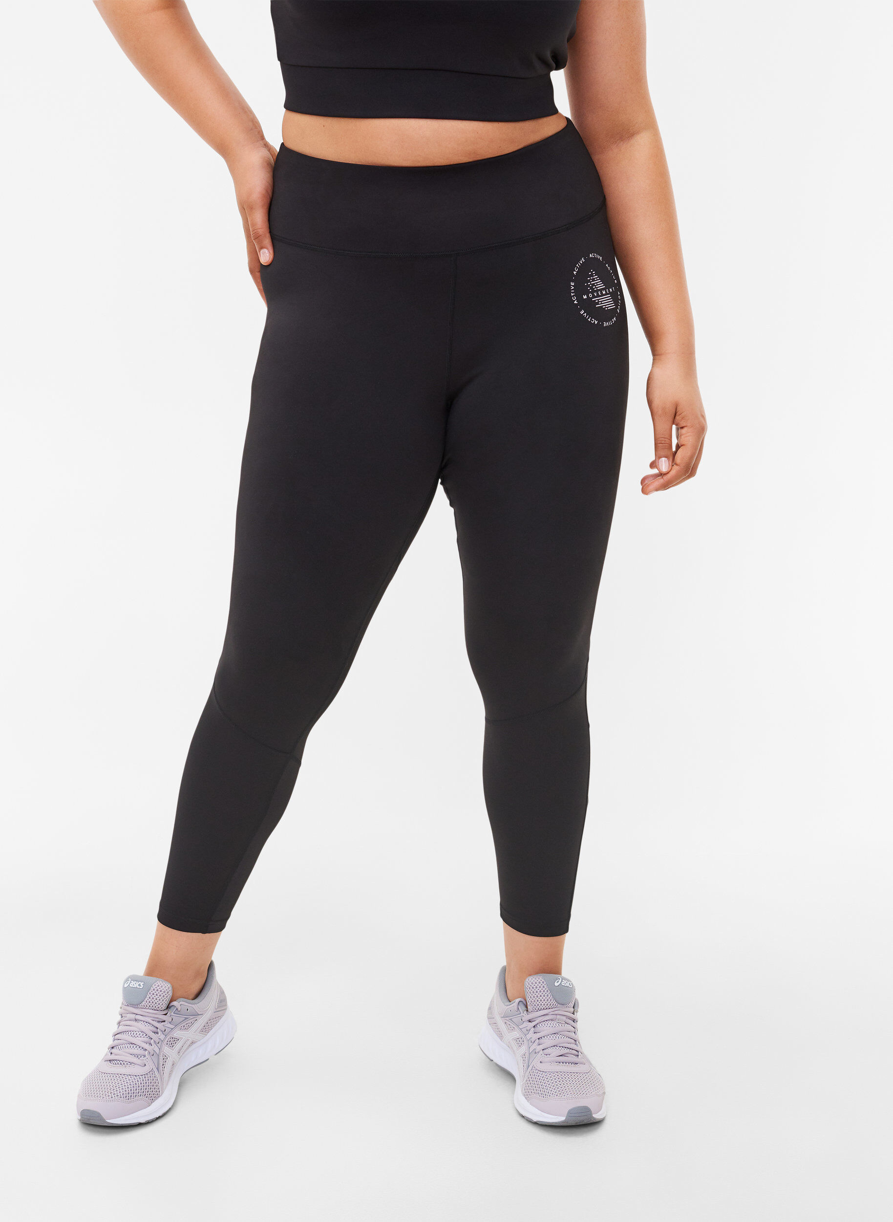 Zizzi Leggings de gym de couleur unie, Black, Model image number 0