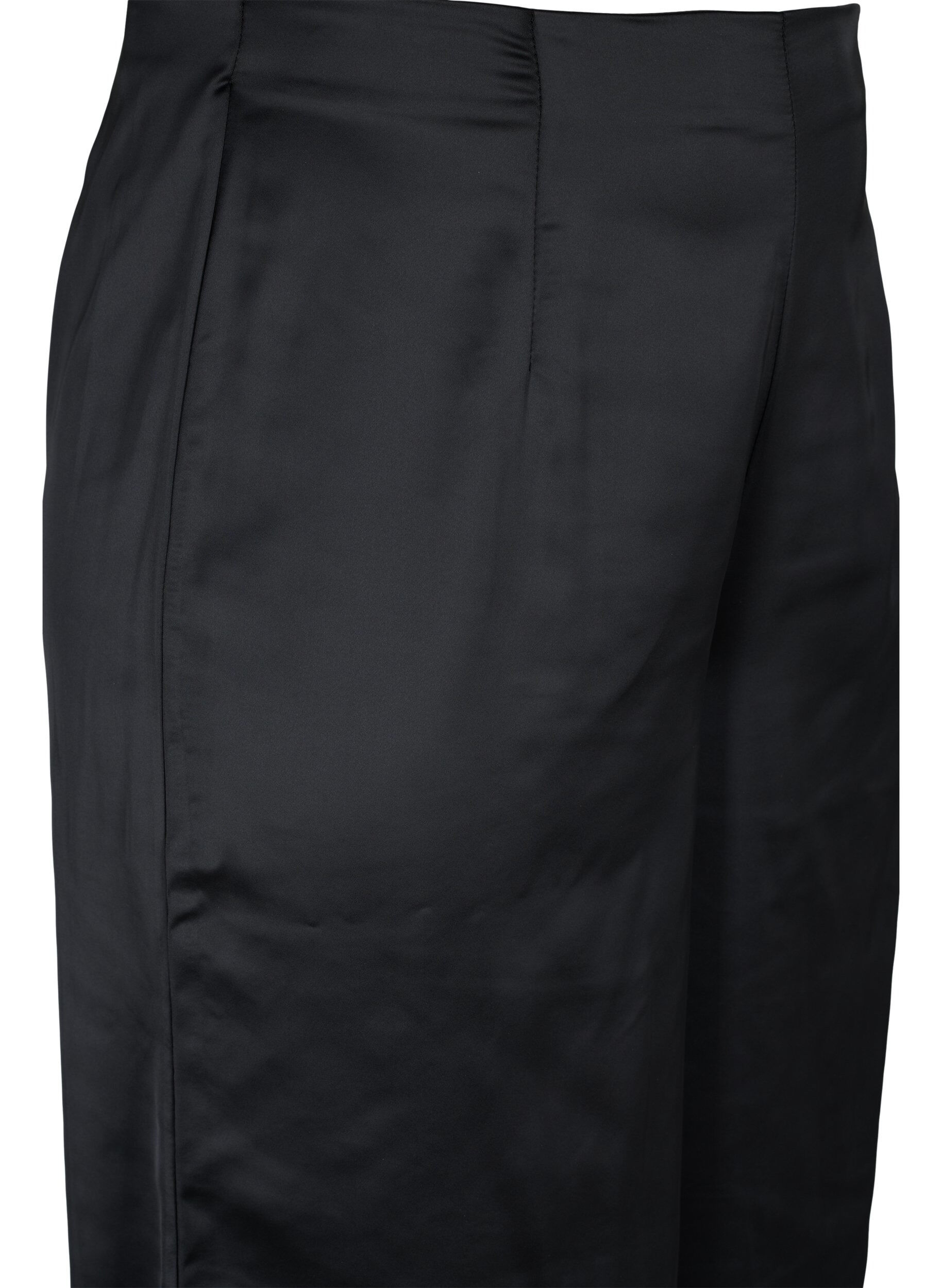 ZizziSatijnen broek met wijdte, Black, Packshot image number 2