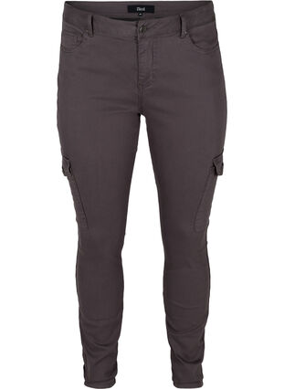 Pantalon moulant avec poches, Grey, Packshot image number 0