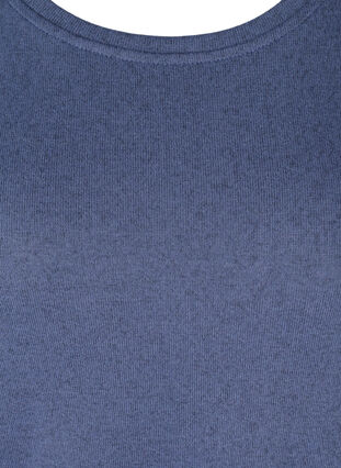 Blouse à manches 3/4 et boutons, Crown Blue Melange, Packshot image number 2