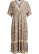 Robe longue en viscose &agrave; imprim&eacute; cachemire, Jaune, Packshot image number 0