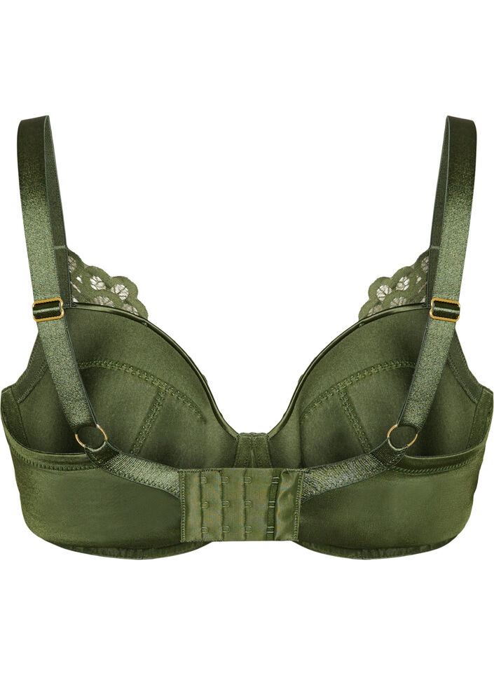 Soutien-gorge &agrave; armatures rembourr&eacute; avec dentelle, Vert Kaki, Packshot image number 1