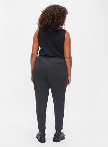 Pantalon court avec poches et  cordon de serrage réglable, Dark Grey Melange, Model image number 1