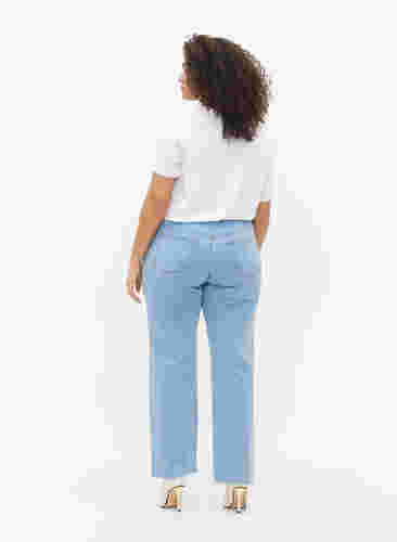 High waist Gemma jeans met gat op de knie, Ex Lgt Blue, Model image number 1