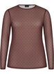 Blouse en maille avec imprim&eacute;, Marron, Packshot image number 0
