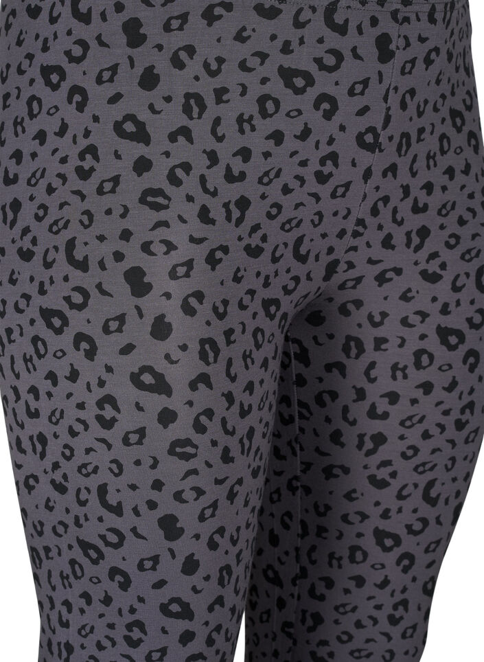 Viscose leggings met luipaardprint, Grijs, Packshot image number 2