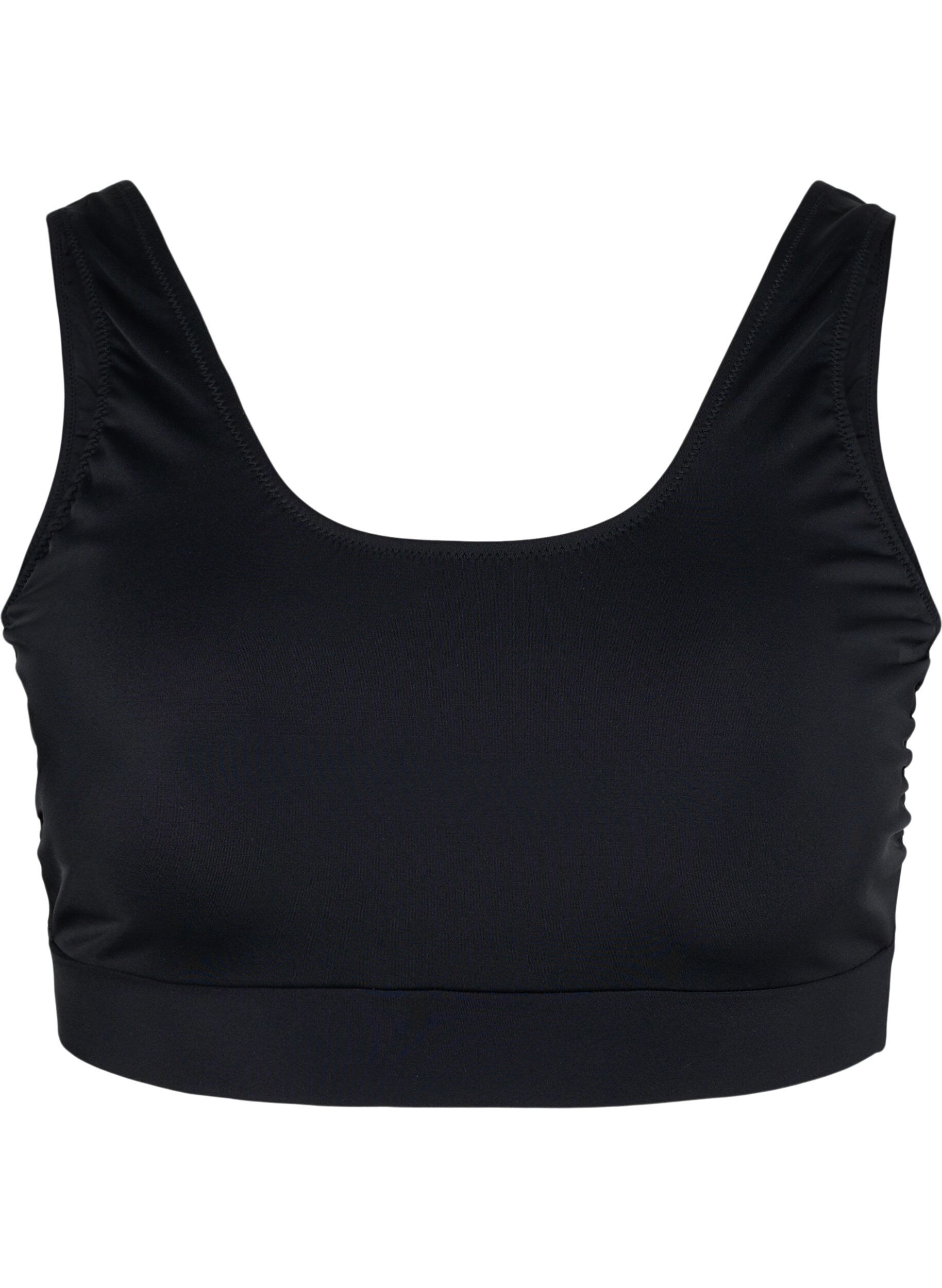 ZizziBikinitop met print en ronde hals, Black, Packshot image number 0