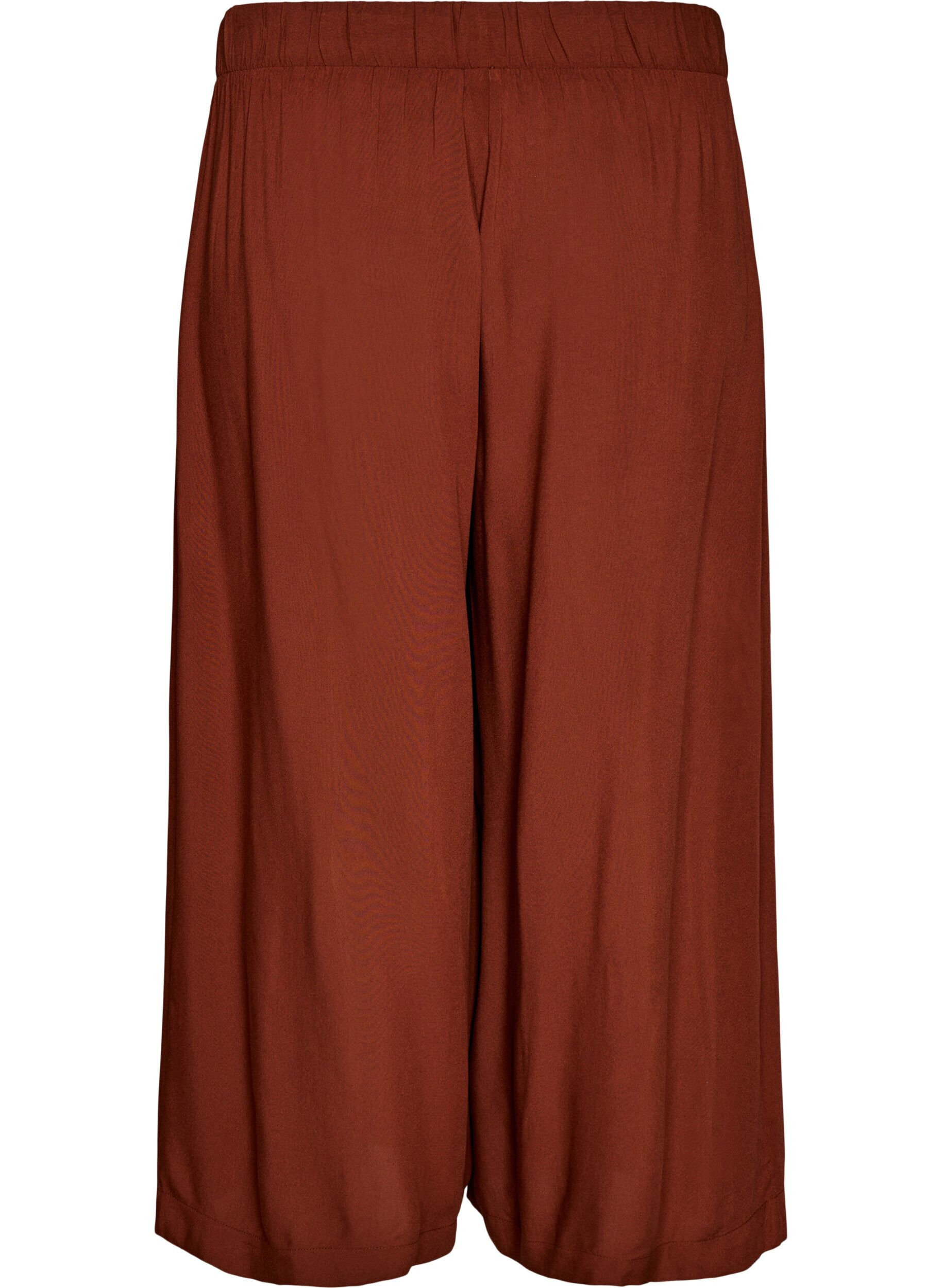 ZizziJupe-culotte en viscose avec une taille haute et une coupe ample, Bordeaux, Packshot image number 1