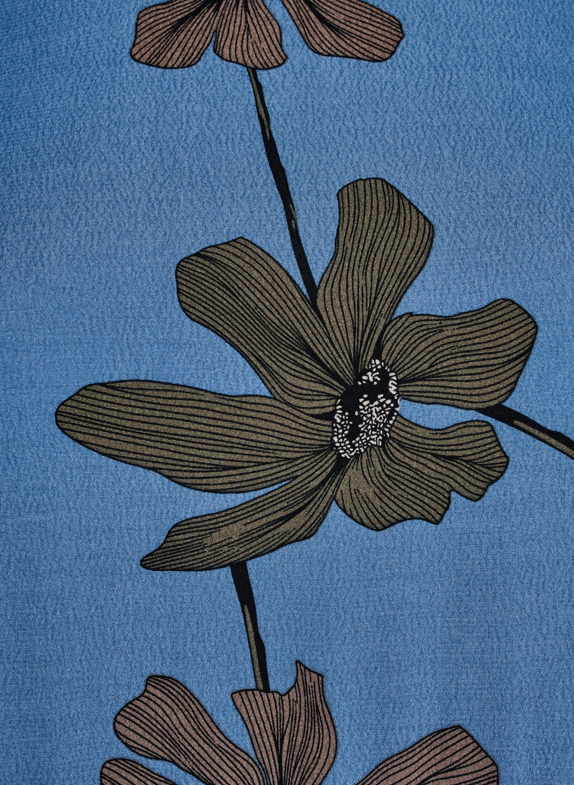 ZizziLange mouwen tuniek met een naad, Blauw, Packshot image number 3