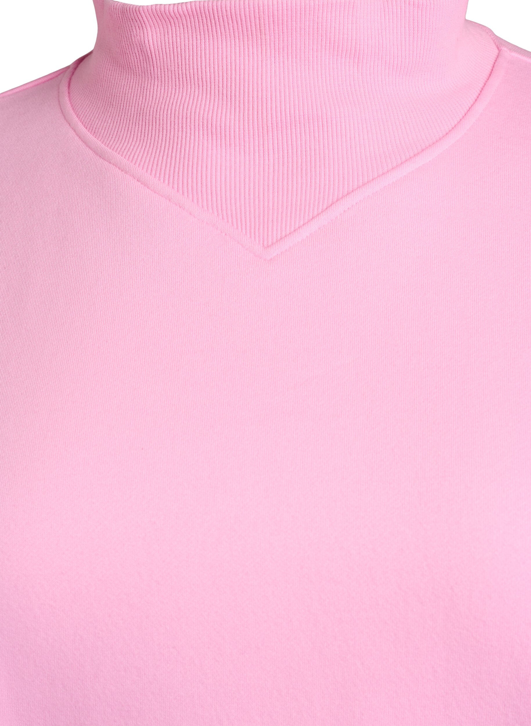 Zizzi Sweatshirt &agrave; col montant et manches longues, Rose, Packshot image number 2