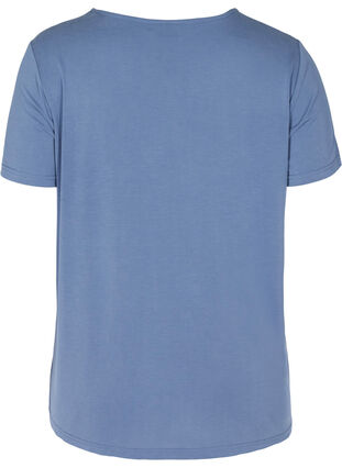 T-shirt met korte mouwen en ronde hals, Bijou Blue, Packshot image number 1